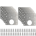 Kit de dix plaques inox et quarante vis