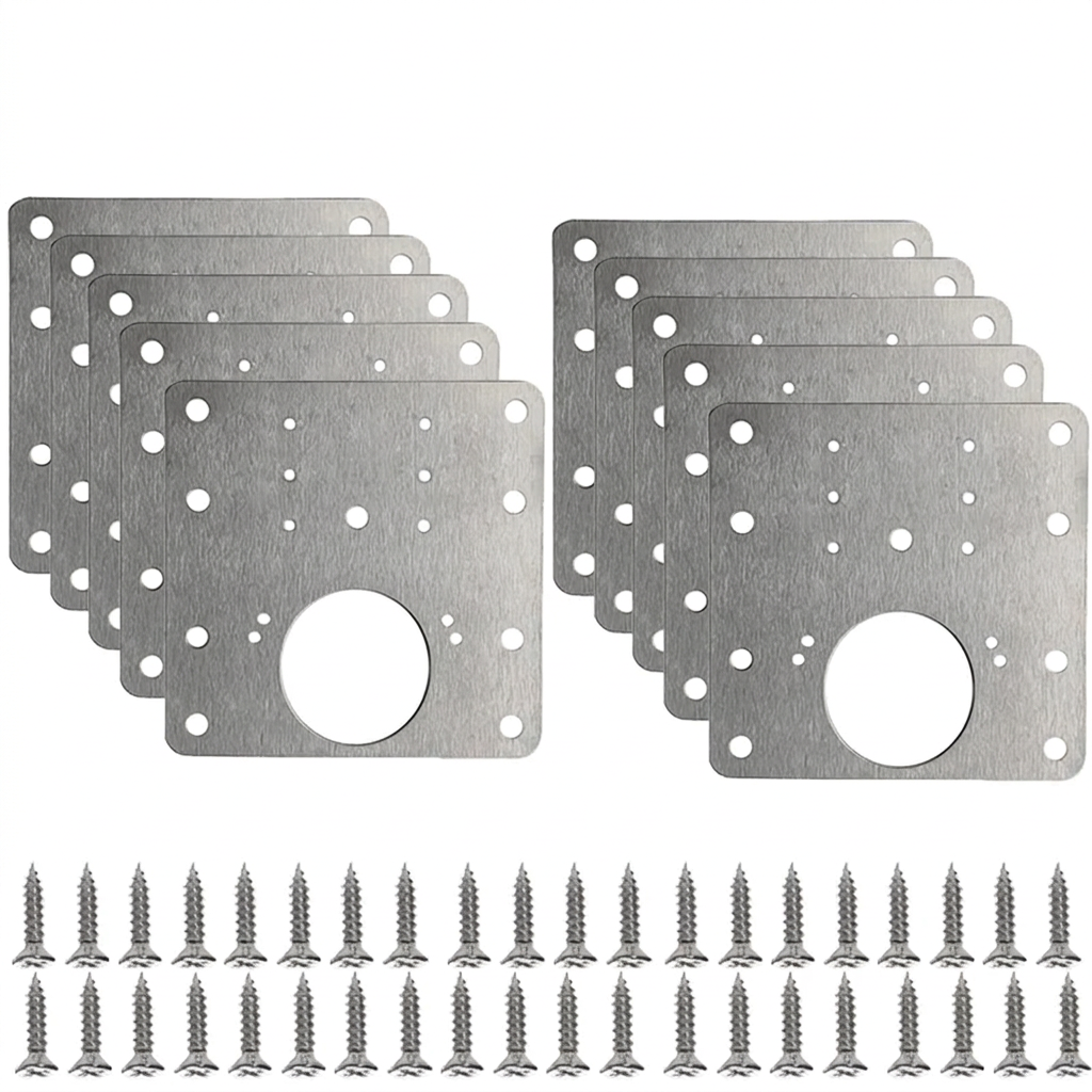 Kit de dix plaques inox et quarante vis