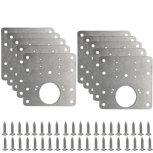 Kit de dix plaques inox et quarante vis